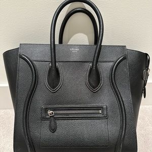Celine Mini Luggage Tote Black